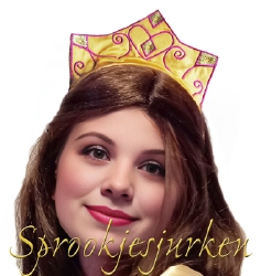 haarband kroon 1 goudgeel/roze