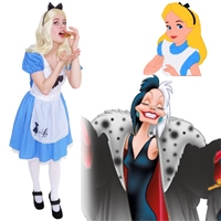 Alice in Wonderland & Cruella DeVil